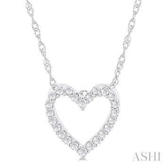 10K 0.10CT  Diamond Heart Pendant