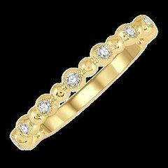 14K 0.08ct Diamond Wedding Band