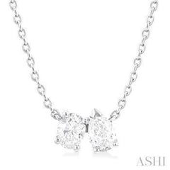 14K 0.30CT Diamond Pear-Oval Necklace