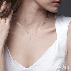 10k .05ct Diamond "T" Necklace