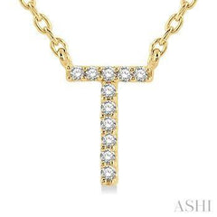 10k .05ct Diamond "T" Necklace