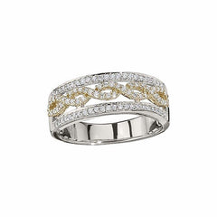 14K 0.33ct Diamond Cluster Band