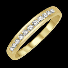 14K 0.10ct Diamond Pave-Set Wedding-Band
