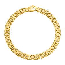 10K 6MM 9" H BYZANTINE BRACELET