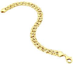 10K 6MM 9" H BYZANTINE BRACELET