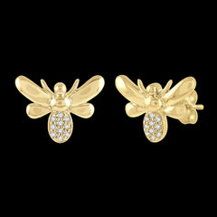 10k .06ct Diamond Bumble-Bee Earrings