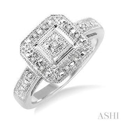 925  0.05CT DIAMOND SILVER FASHION  RING