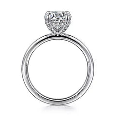 14K 0.13ct-Diamond 2.99CZ Semi-Mount