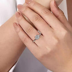 14K 0.13ct-Diamond 2.99CZ Semi-Mount