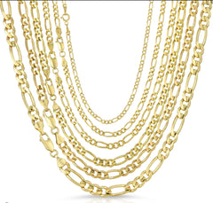 10K 12mm 22"HLTW  Figaro Chain