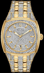 Bulova Crystal Phantom-582 Mens Watch-Gold