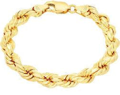 14K 4.5mm 8" Rope Bracelet