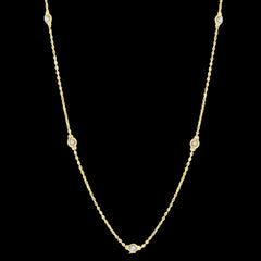 14K 0.25CT DIAMOND STATION NECKLACE