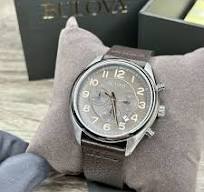 Bulova Chronograph Leather-Band Men's Watch