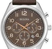 Bulova Chronograph Leather-Band Men's Watch