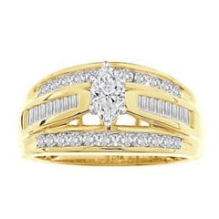 14K 2.50ct Diamond solitaire Marquise-Ring