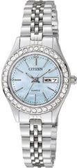 Citizen Crystal Blue-Dial Stainless-Steel Ladies-Watch