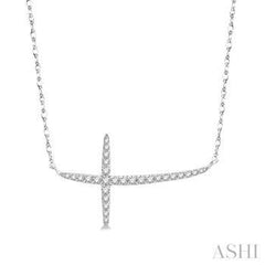10K 0.15CT Diamond Cross Pendant
