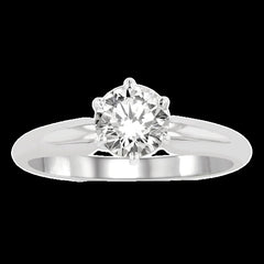 14K 0.50ct Diamond Solitaire Round-Ring