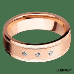14K Rose Gold with Satin , Polish Finish