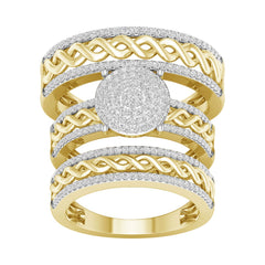 10K 0.63CT DIAMOND TRIO SET