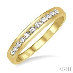 14K 0.25ct Diamond Channel-set Wedding-Band