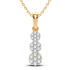 14K 0.50ct Diamond Cluster Pendant