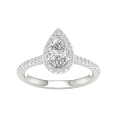 14k 1.75ct-Lab-Diamond Pear-Cut Ladies Ring