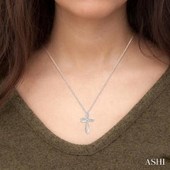925 0.03ct Diamond  Infinity Cross  Necklace