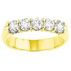 14K 0.25ct Prong-Set Wedding Band
