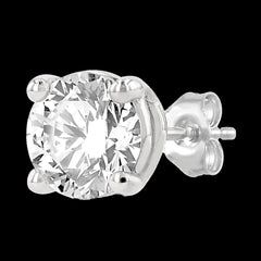 14K 1.00ct Diamond Solitaire Round-Earrings
