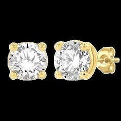 14K 1.00ct Diamond Solitaire Round-Earrings