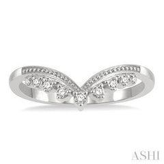 14K 0.10CT DIAMOND CHEVRON RING