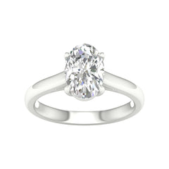 14K 2.00ct H-Color/VS-Clarity Lab-Diamond Oval-Ring