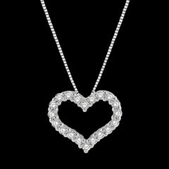 10K 0.15ct Diamond  Heart Penadant